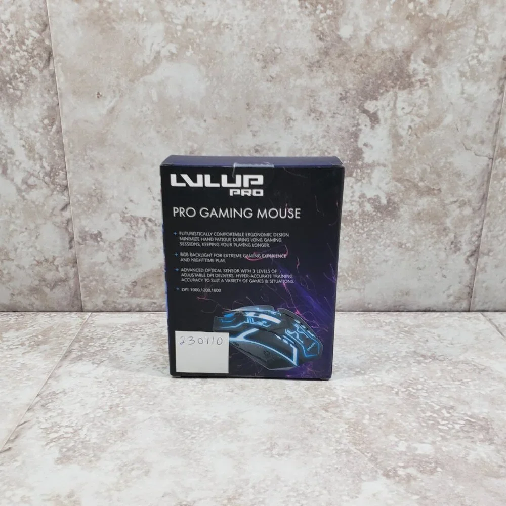3 DPI Level Switch Ergonomic Gaming Mouse LVLUP Pro RGB Backlight Vivitar Sealed